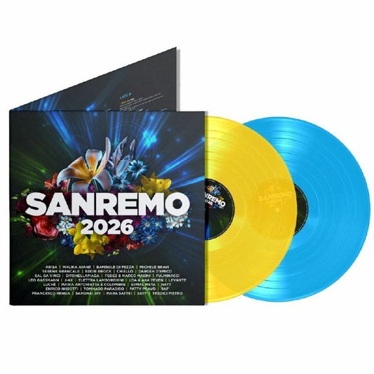 Sanremo 2026 - Translucent Yellow & Blue Vinyl 2xLP vinyl record cover