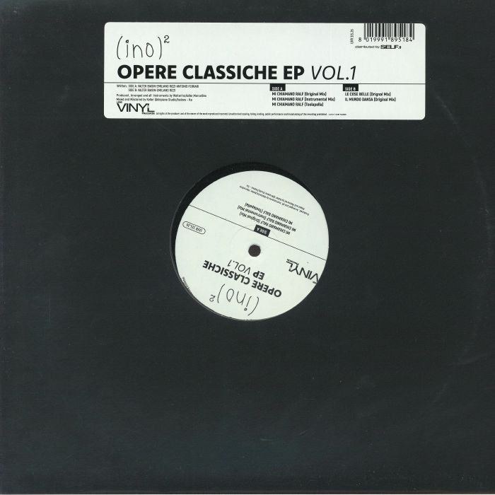 Opere Classiche Vol 1 - Vinyl EP vinyl record cover