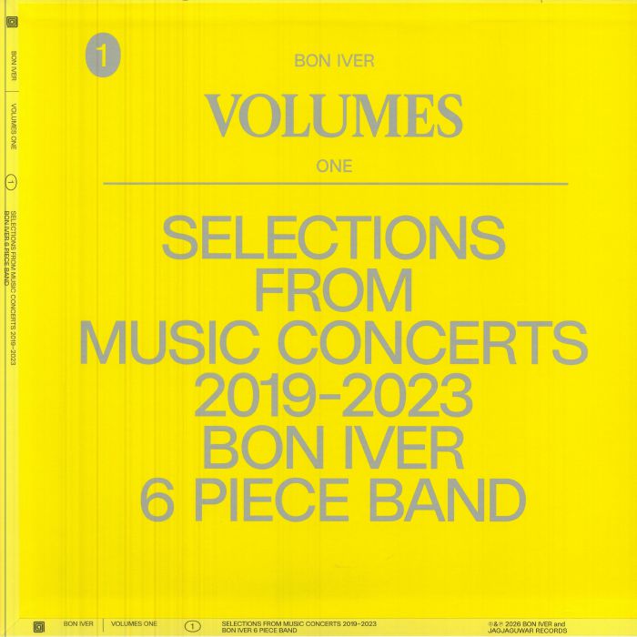 Volumes One: Selections From Music Concerts 2019-2023 Bon Iver 6 Piece Band - Vinyl LP vinyl record cover