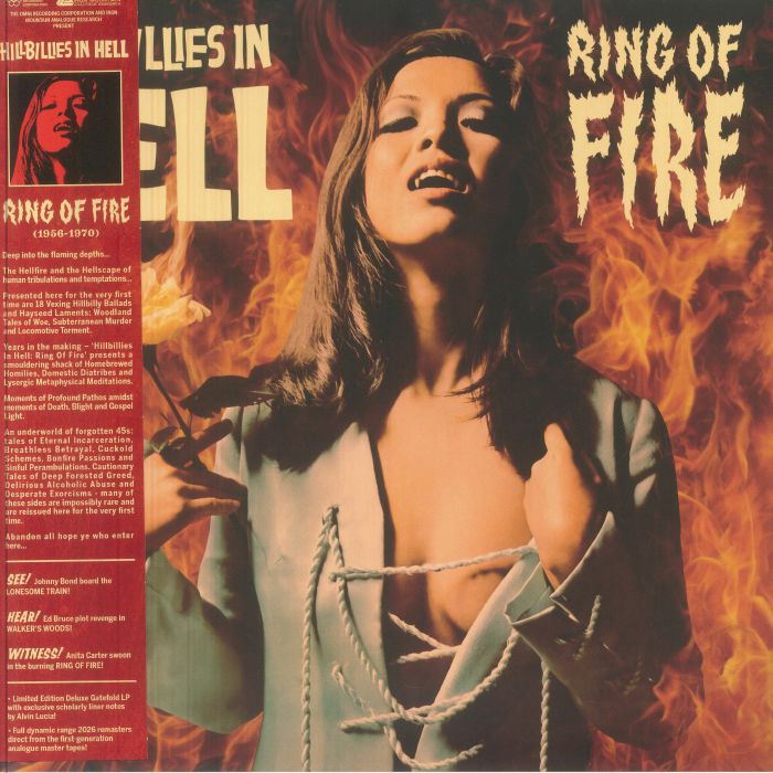 Hillbillies In Hell: Ring Of Fire 1956-1979 (Deluxe Edition) - Limited Edition Red Vinyl LP vinyl record cover