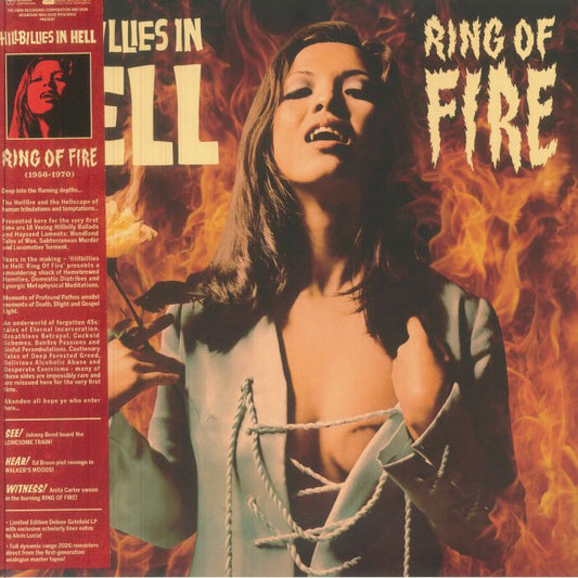 Hillbillies In Hell: Ring Of Fire 1956-1979 (Deluxe Edition) - Limited Edition Red Vinyl LP vinyl record cover