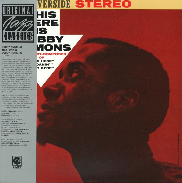 This Here Is Bobby Timmons - Limited Edition 180g Vinyl LP vinyl record cover