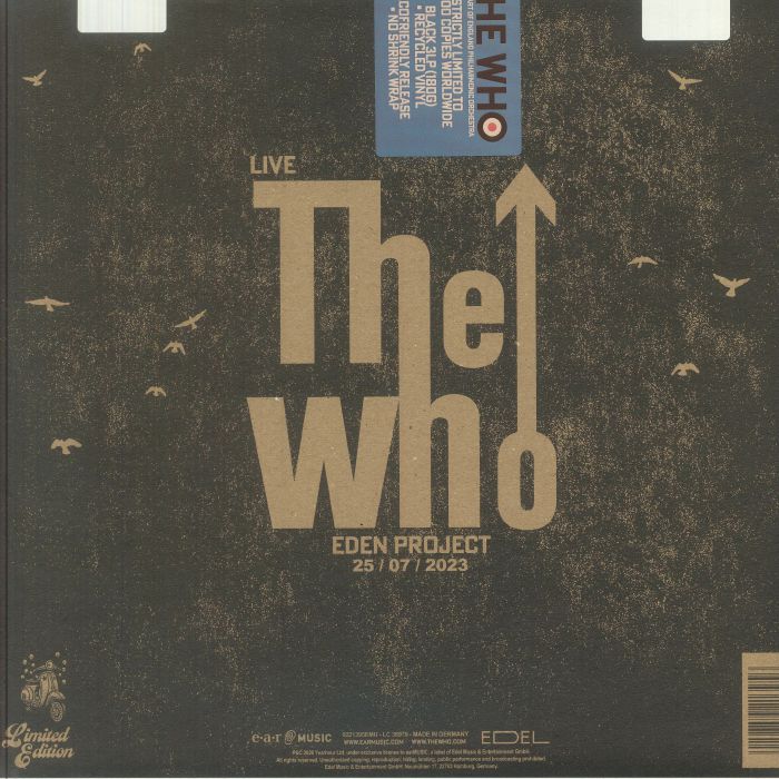 Live At Eden Project 25 / 07 / 2023 - Recycled Vinyl 3xLP vinyl record cover