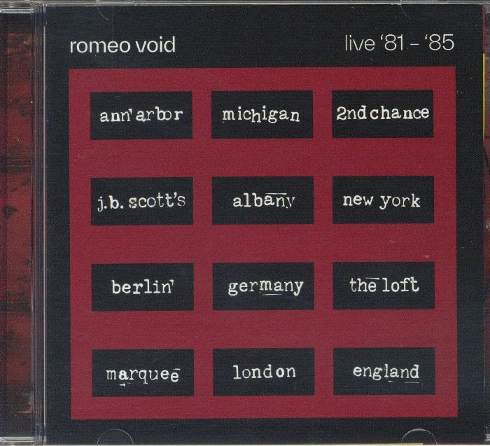Live '81-'85 - CD CD cover