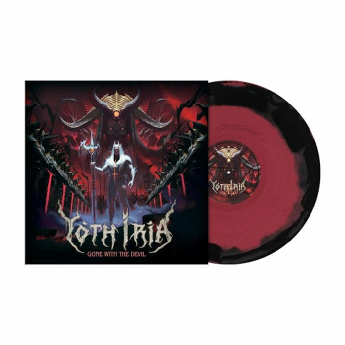 Gone With The Devil - Red & Black Merge Vinyl LP vinyl record cover