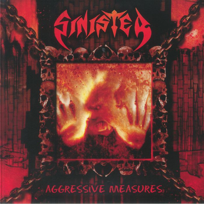 Aggressive Measures - Limited Edition Orange Black & Red Splattered Vinyl LP vinyl record cover