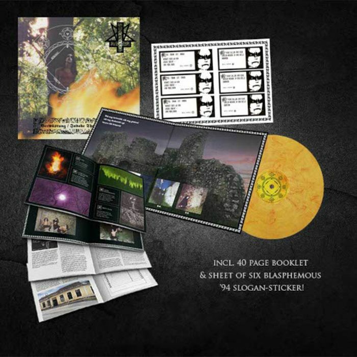 Verwustung / Invoke The Dark Age - Pyre Ablaze Coloured Vinyl LP vinyl record cover