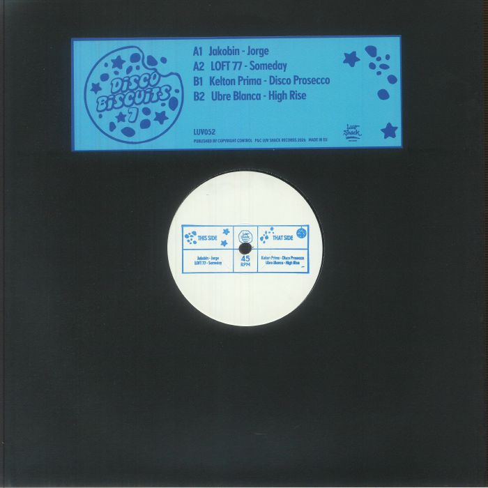 Disco Biscuits 7 - Hand-Stamped 12" Vinyl vinyl record cover