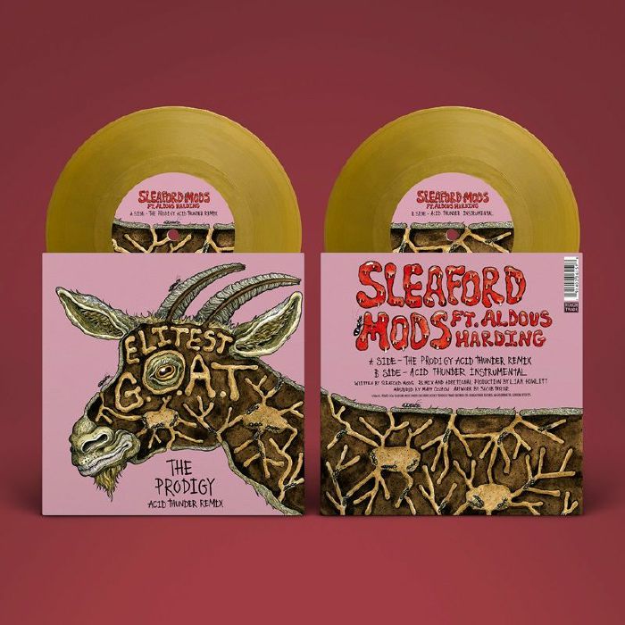 Elitest G.O.A.T. (The Prodigy Acid Thunder Remix) - Gold Vinyl Single vinyl record cover
