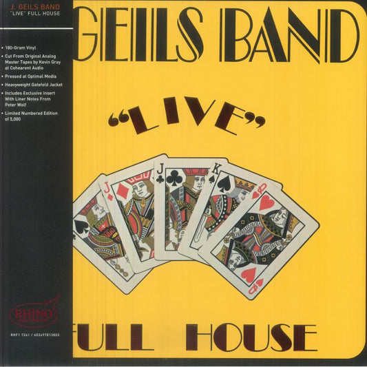Live Full House - Rhino High Fidelity Edition Vinyl LP vinyl record cover