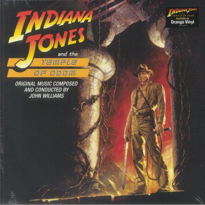 Indiana Jones & The Temple Of Doom (Soundtrack) - Limited Edition Orange 2xLP vinyl record cover
