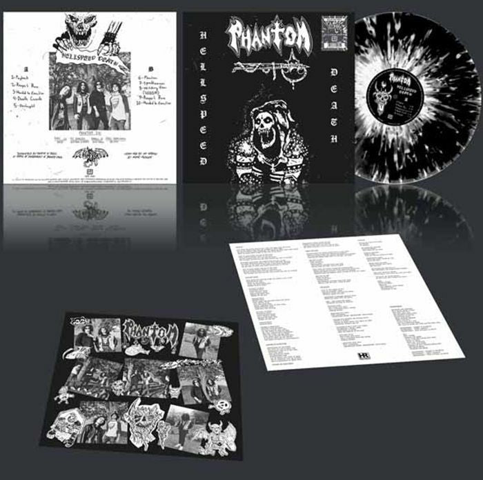 Hellspeed Death Demo - Black & White Splatter Vinyl LP vinyl record cover