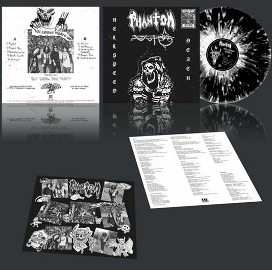 Hellspeed Death Demo - Black & White Splatter Vinyl LP vinyl record cover