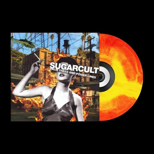 Palm Trees & Powerlines - Red & Yellow Marbled Vinyl LP vinyl record cover