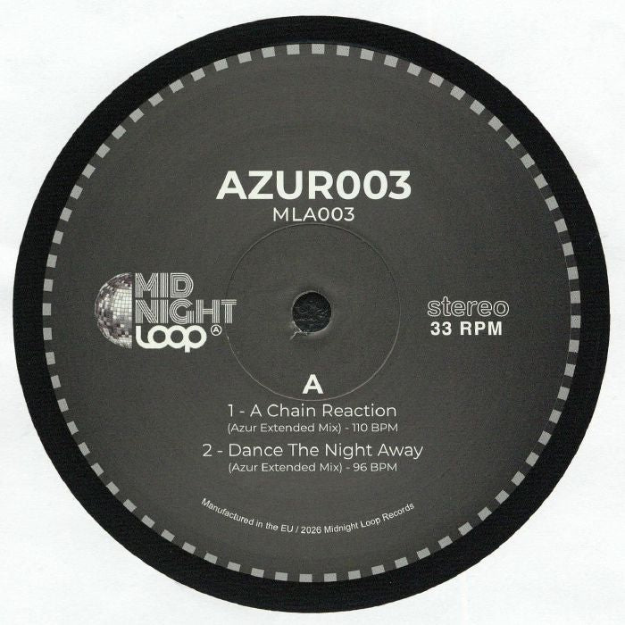 AZUR 003 - 12 Inch Vinyl vinyl record cover