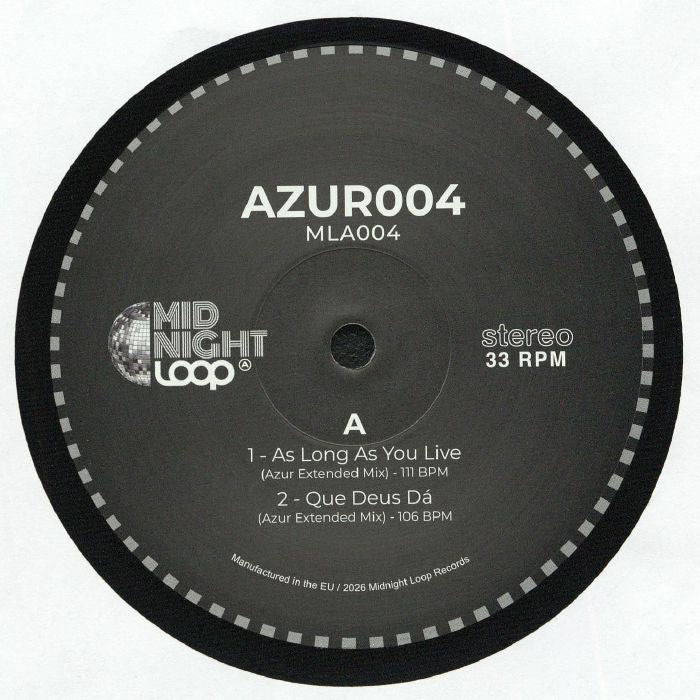 AZUR 004 - 12 Inch Vinyl vinyl record cover