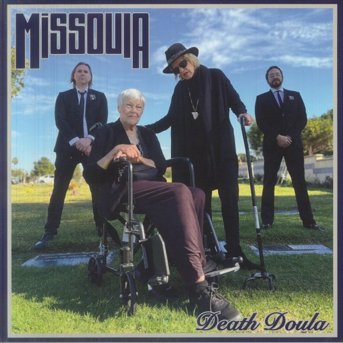 Death Doula - Blue & White Blizzard Vinyl LP vinyl record cover