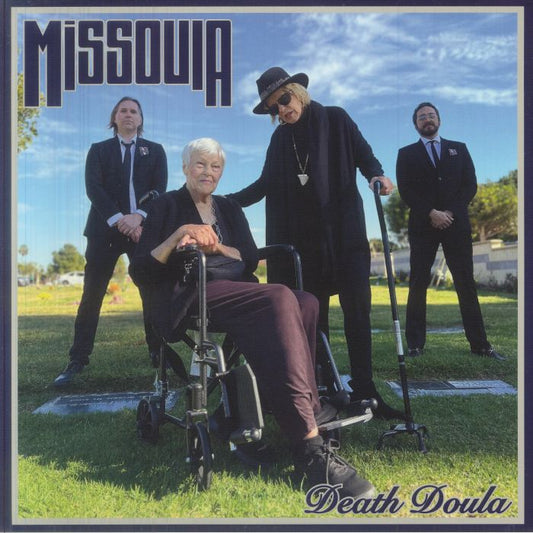 Death Doula - Blue & White Blizzard Vinyl LP vinyl record cover