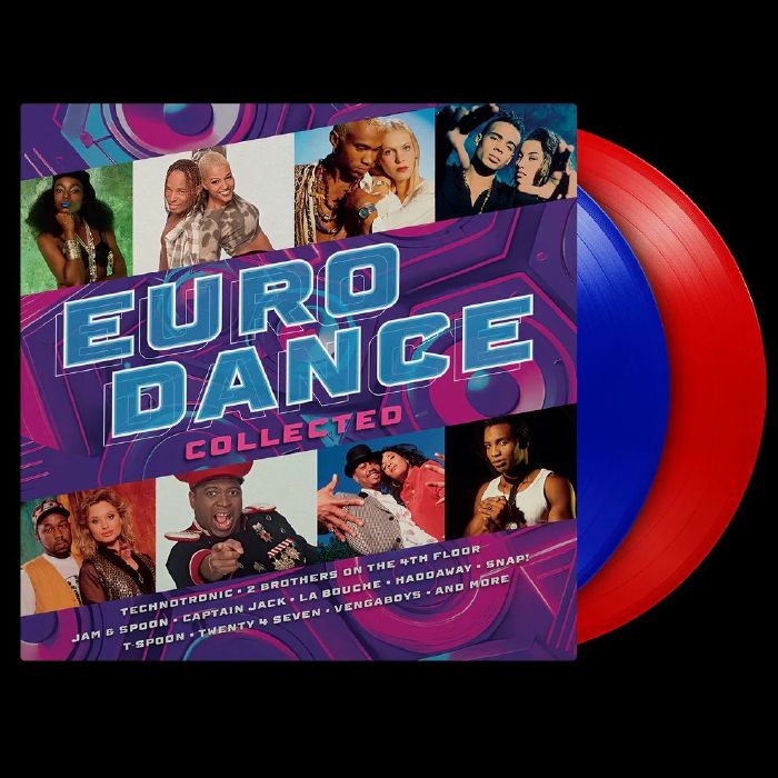 Eurodance Collected - Limited Edition Red & Blue Vinyl 2xLP vinyl record cover