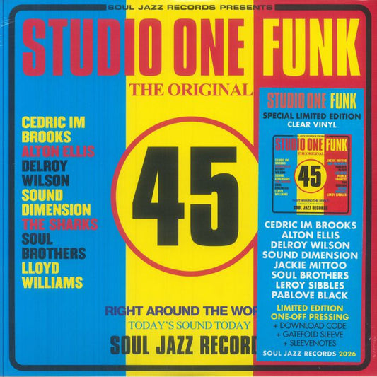 Studio One Funk - Limited Clear Vinyl 2xLP vinyl record cover