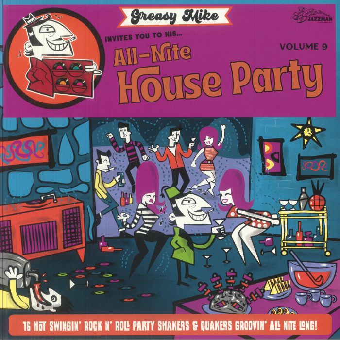 Greasy Mike Invites You To His All Nite House Party - Vinyl LP vinyl record cover