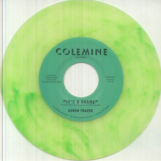 It's A Shame - Clear Green Swirl Vinyl Single vinyl record cover