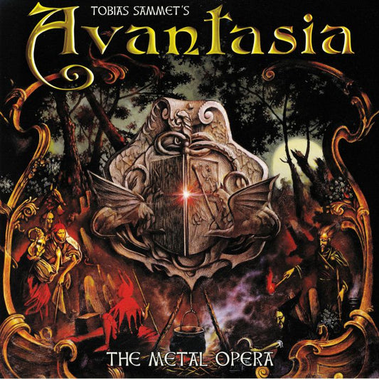 The Metal Opera - 25th Anniversary Edition Blue, Black & Red Swirl Vinyl 2xLP vinyl record cover