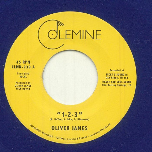 1 2 3 - Navy Blue Vinyl Single vinyl record cover