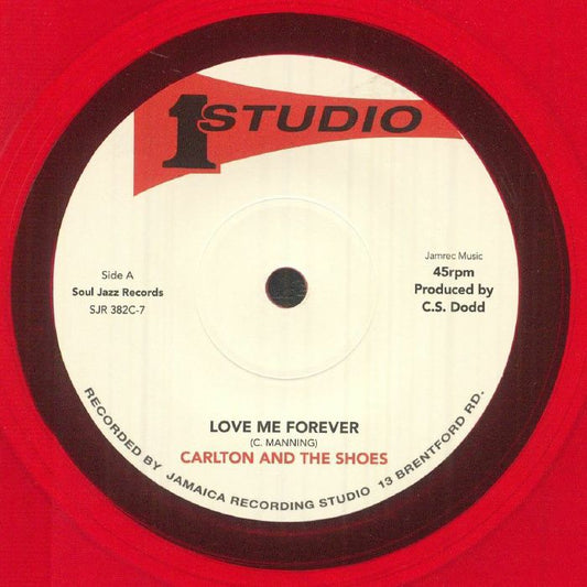 Love Me Forever - Translucent Red Vinyl 7 Inch Single vinyl record cover