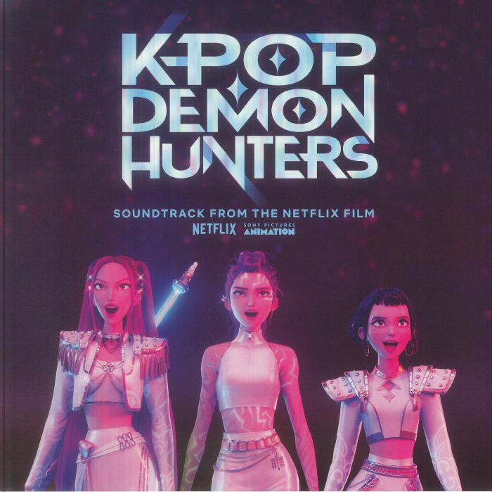 Kpop Demon Hunters (Soundtrack) (Anniversary Edition) - Limited Sodalite Blue & Pink Vinyl LP vinyl record cover