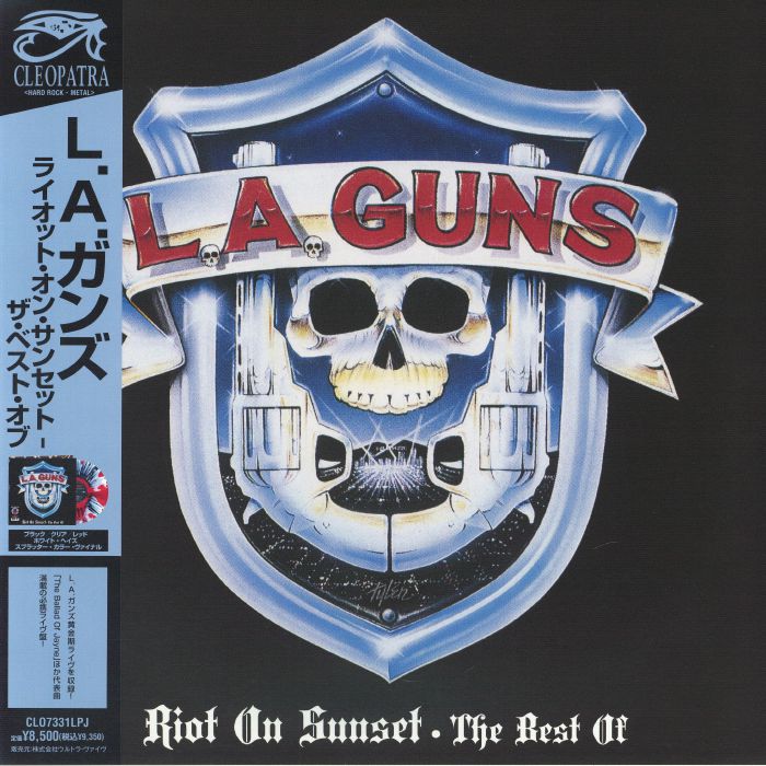 Riot On Sunset: The Best Of - Japanese Edition Splatter Vinyl LP vinyl record cover