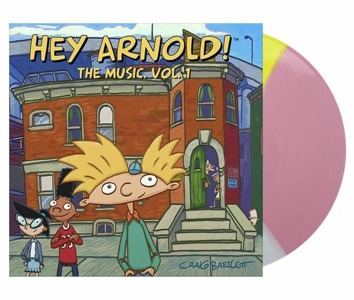 Hey Arnold! The Music Vol 1 - Yellow White & Pink Pinwheel Vinyl LP vinyl record cover