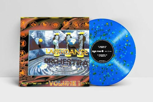 Laserdance Orchestra Vol 1 - Clear Blue & Yellow Splatter Vinyl LP vinyl record cover