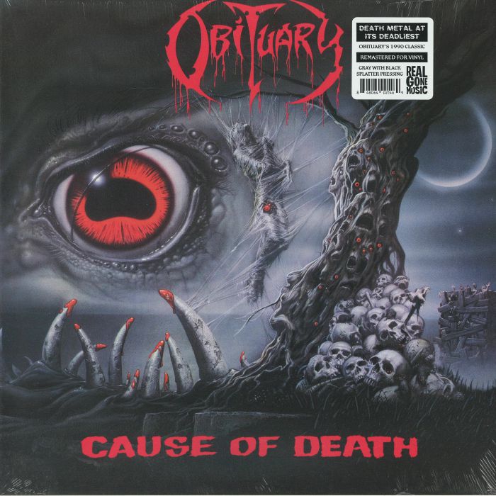 Cause Of Death - Remastered Grey & Black Splatter Vinyl LP vinyl record cover