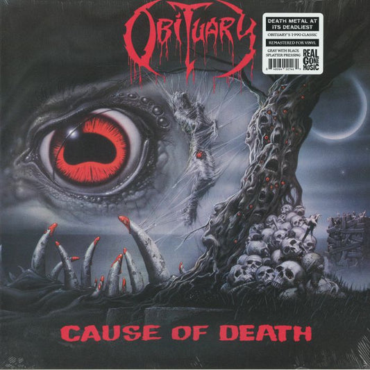 Cause Of Death - Remastered Grey & Black Splatter Vinyl LP vinyl record cover