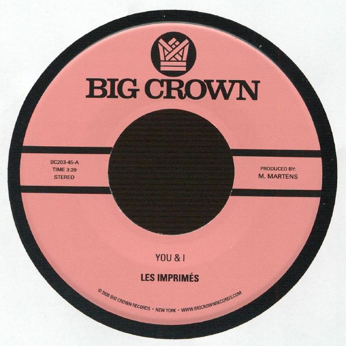 You & I - Vinyl Single vinyl record cover