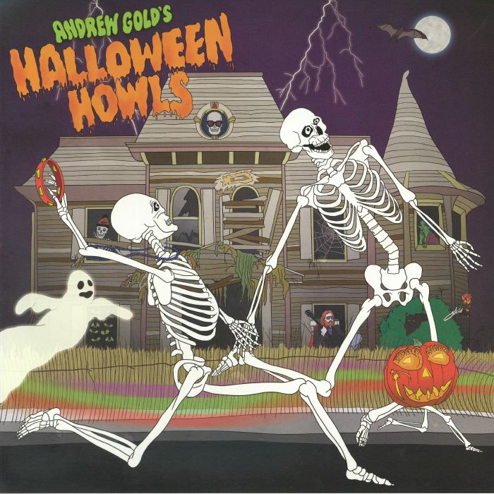 Andrew Gold's Halloween Howls: Fun & Scary Music! - Orange Vinyl LP vinyl record cover
