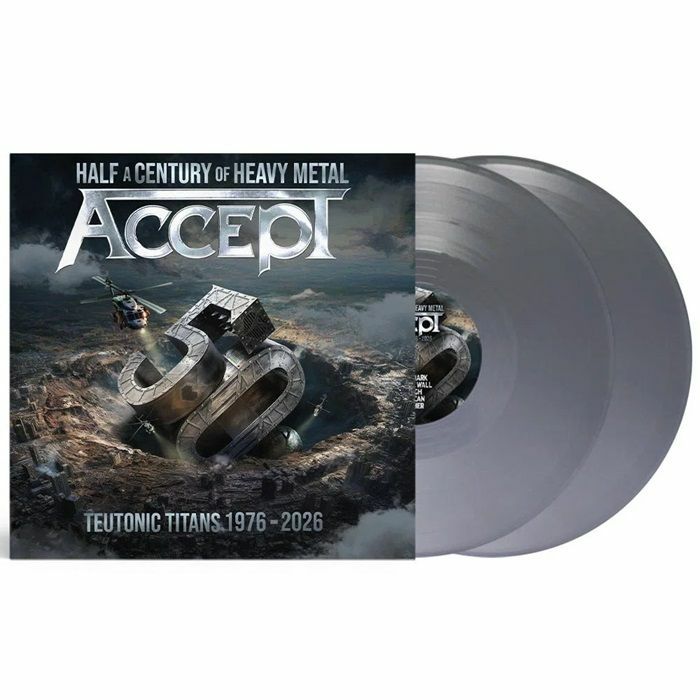 Teutonic Titans 1976-2026 - Limited Edition Silver Vinyl 2xLP vinyl record cover