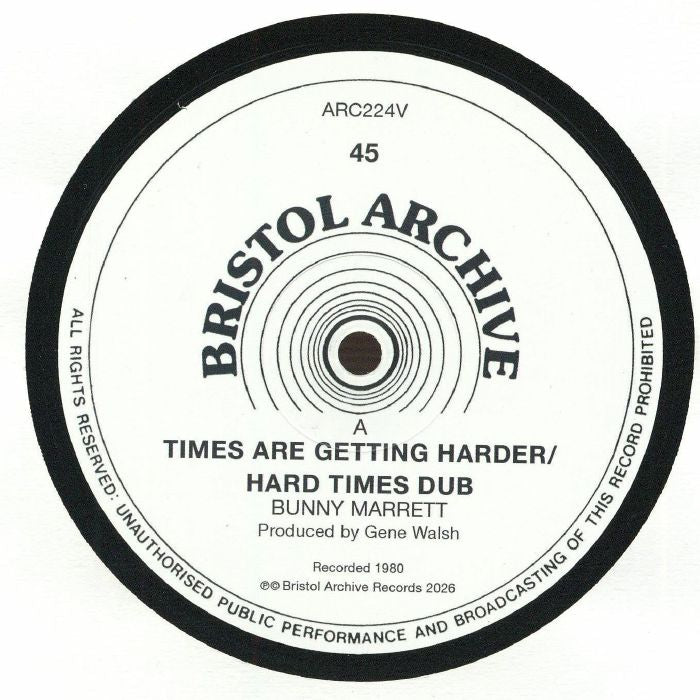 Times Are Getting Harder / Hard Times Dub - Vinyl EP vinyl record cover