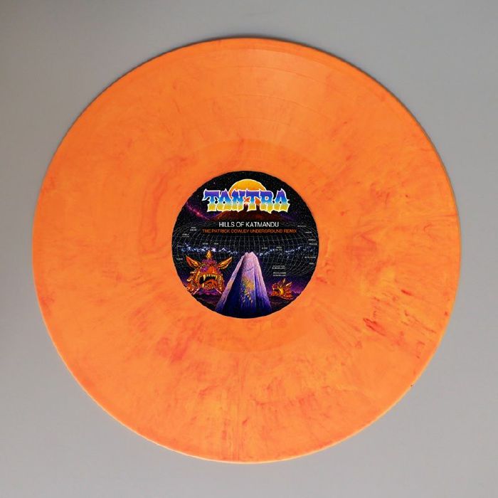 Hills of Katmandu - Orange Marbled Vinyl Single vinyl record cover