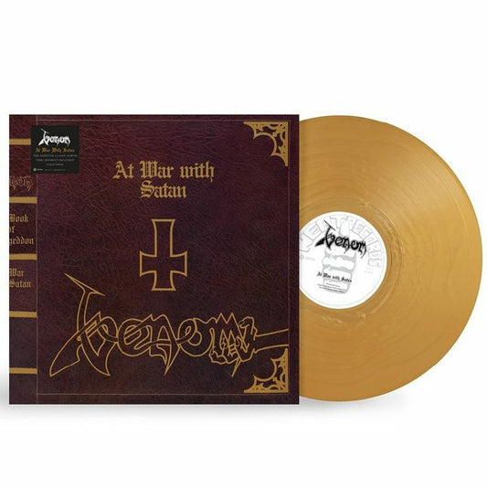 At War With Satan - Limited Edition Gold Vinyl LP vinyl record cover