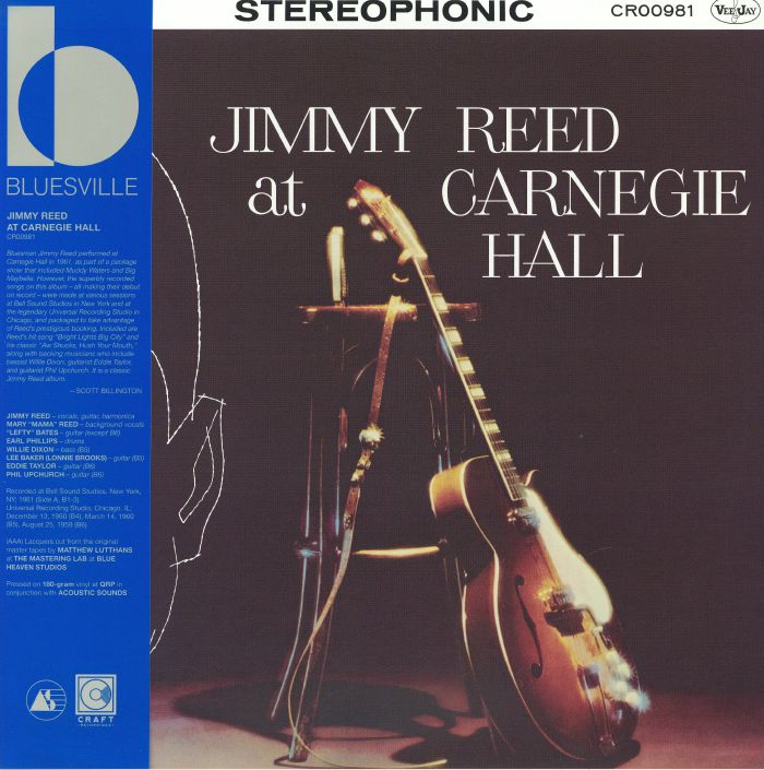 Jimmy Reed At Carnegie Hall - 180g Vinyl LP vinyl record cover