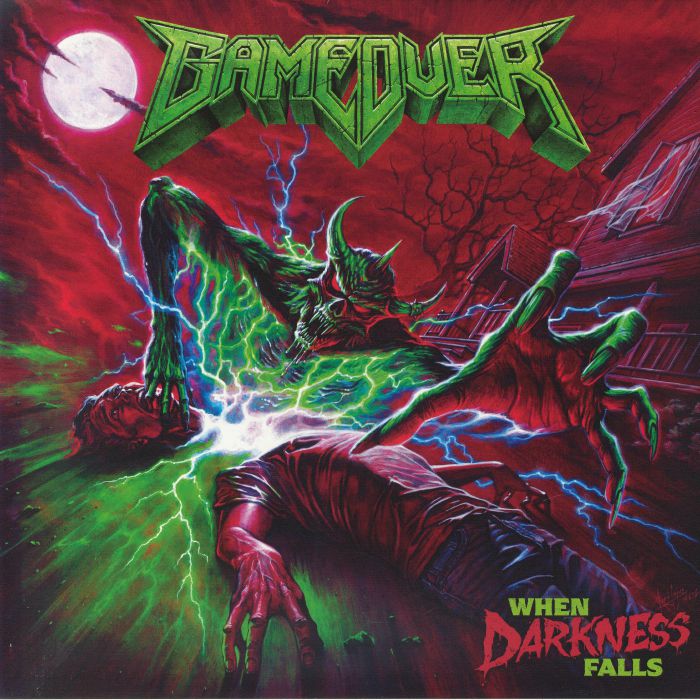 When Darkness Falls - Limited Edition Red Marbled Vinyl LP vinyl record cover