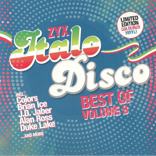 ZYX Italo Disco: Best Of Vol 8 - Blue & Red Marbled 2xLP vinyl record cover