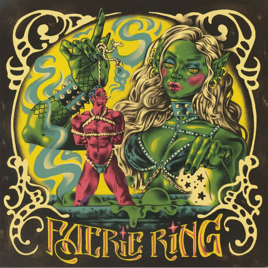 Faerie Ring - Yellow & Green Burst Splatter Vinyl LP vinyl record cover
