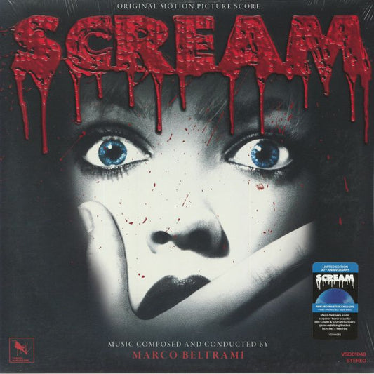 Scream (Soundtrack) - 30th Anniversary Blue Vinyl LP vinyl record cover