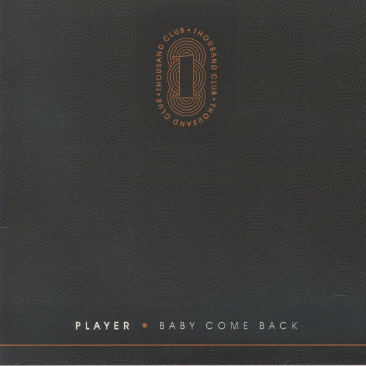 Baby Come Back - Limited Edition Vinyl Single vinyl record cover