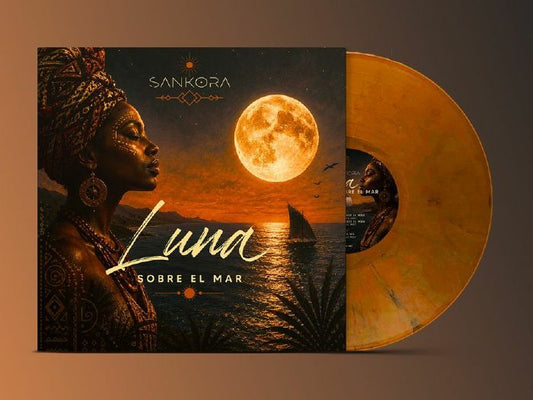 Luna Sobre El Mar - Gold Marbled Vinyl EP vinyl record cover