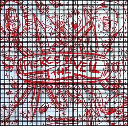 Misadventures - Red/Silver Splatter Vinyl LP vinyl record cover