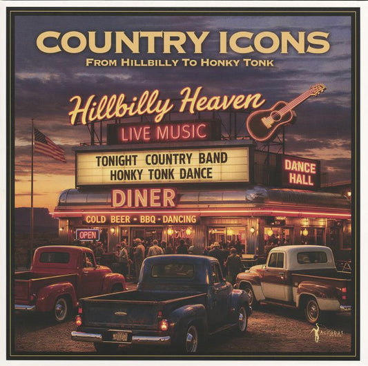Country Icons: From Hillbilly To Honky Tonk - Sunburst Vinyl LP vinyl record cover